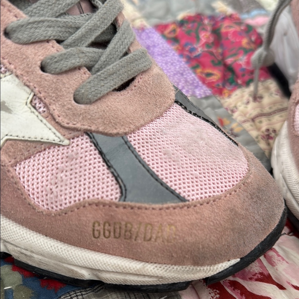 Trendy Pink and Gray Sneakers with Star Accent - Picture 6 of 13